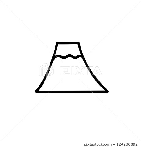 Simple mount fuji illustration material 124230892