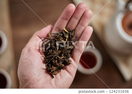 Close up hot tea 124231036