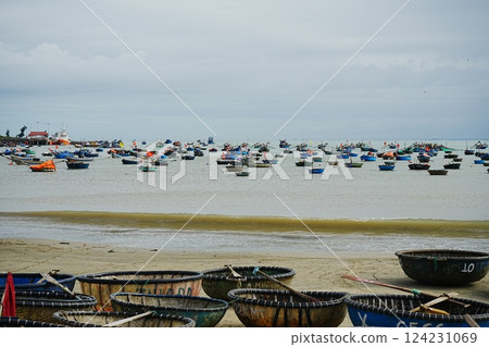 Vietnam Da Nang Son Tra Beach Coconut Basket Vietnam Da Nang Son Tra Beach Coconut Basket 124231069