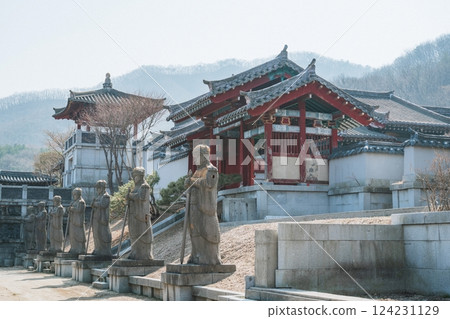 Ancient Korean Architectural Scenery on daytime 124231129