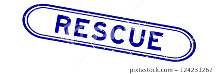 Grunge blue rescue word rubber seal stamp on white background Grunge blue rescue word rubber seal stamp on white background 124231262