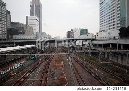 Shinjuku station after the rain 124231356