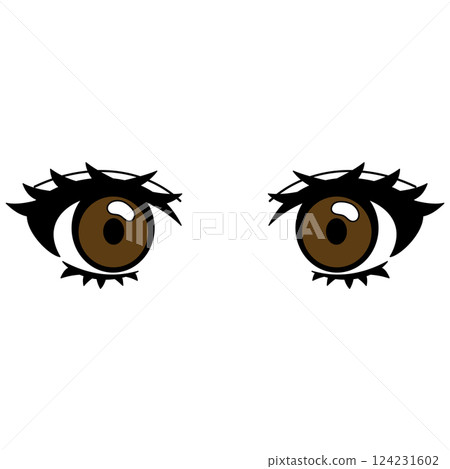 青春的眼睛_睜開的眼睛_手寫_向量素材 124231602