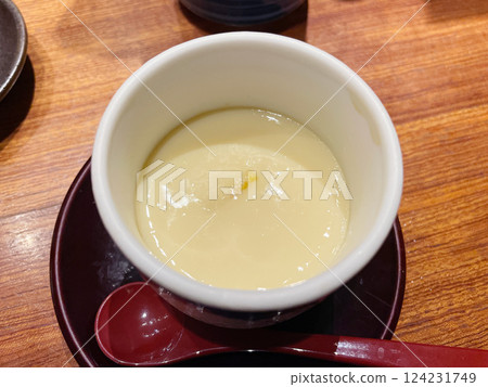 Savory egg custard  124231749