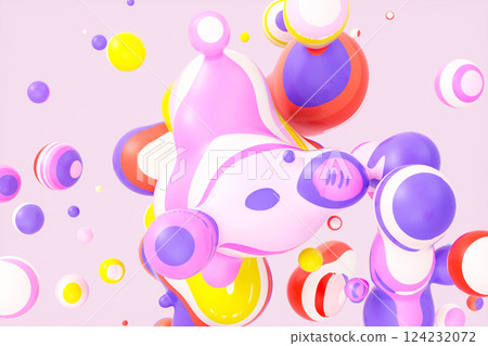 Abstract 3d art background with colorful marble spheres floating. liquid blobs. soap bubbles. Abstract 3d art background with colorful marble spheres floating. liquid blobs. soap bubbles. 124232072