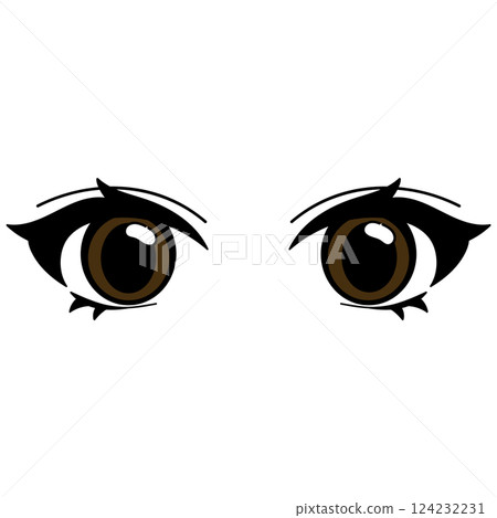 眼睛_睜開的瞳孔_手寫_向量素材 124232231
