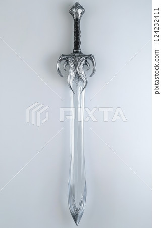 Ornate Sword with Intricate Design and Fiery Blade Style Ornate Sword with Intricate Design and Fiery Blade Style 124232411