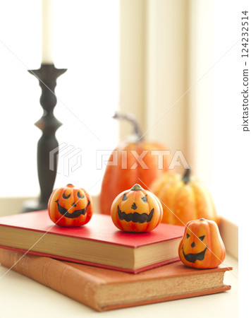 Halloween image on the windowsill Halloween image on the windowsill 124232514