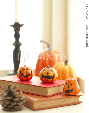 Halloween image on the windowsill Halloween image on the windowsill 124232515