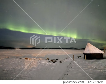 Inari, Finland, is located within the Arctic Circle and has a high chance of seeing the Northern Lights. Inari, Finland, is located within the Arctic Circle and has a high chance of seeing the Northern Lights. 124232694