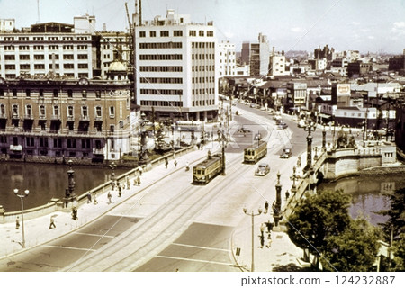 Old photo: Panorama of Nihonbashi, Tokyo, 1956 124232887