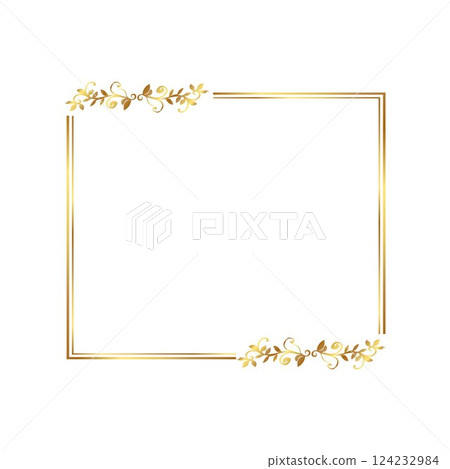 Gold border golden warm frame free vector illustration 124232984