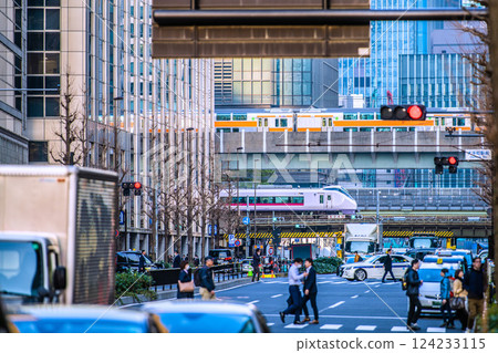 日本東京城市景觀。日本橋再開發計畫正在幕後進行… 124233115