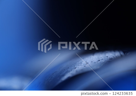 Blue liquid edge, bright rainbow, waves motion, bubbles background, bubbles connection, phenomenal abstraction, perfect glossy shapes, beautiful science 124233635
