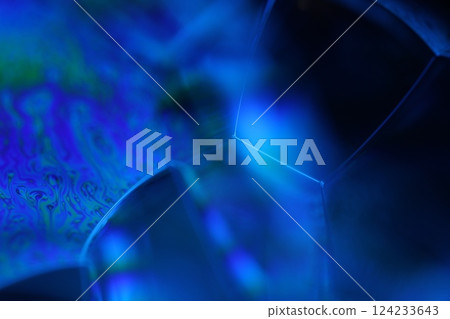 Blue liquid edge, bright rainbow, waves motion, bubbles background, bubbles connection, phenomenal abstraction, perfect glossy shapes, beautiful science 124233643