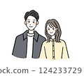 微笑的男人和女人，夫婦 124233729