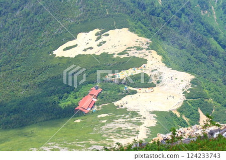 Jonen hut and Jonen pass seen from Jonen-dake 124233743