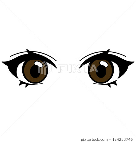 Eyes_Normal size pupils_Hand-drawn_Vector material Eyes_Normal size pupils_Hand-drawn_Vector material 124233746