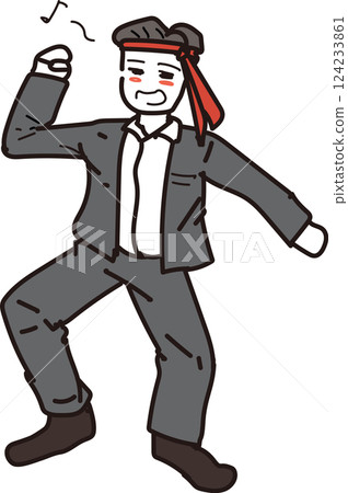 Cheerful drunk man_drinking party 124233861