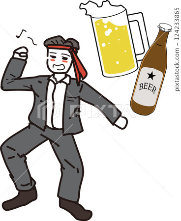 歡快的醉酒男人_飲酒派對 歡快的醉酒男人_飲酒派對 124233865