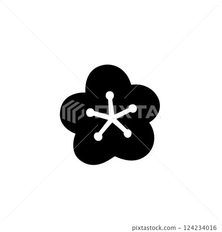 Simple plum illustration material 124234016