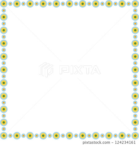 Colorful geometric empty square frame. Vector doodle frame for text. Modern Art baby shower graphic Colorful geometric empty square frame. Vector doodle frame for text. Modern Art baby shower graphic 124234161
