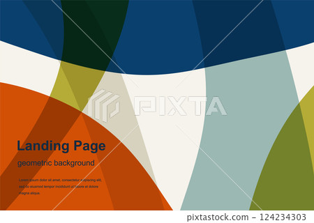 Abstract homepage design - modern landing page template. Geometric colorful abstract banner Abstract homepage design - modern landing page template. Geometric colorful abstract banner 124234303