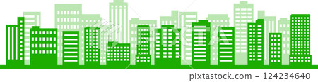 帶有摩天大樓和城市景觀的商業區插圖 2 124234640