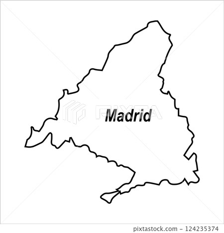 Map of Madrid, Spain 124235374