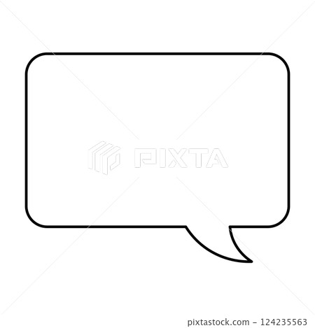 Simple speech bubble illustration, horizontal, square 124235563