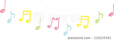 Musical notes melody line set 124235581