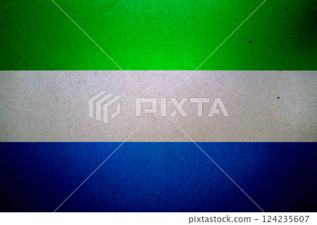 Flag of Sierra Leone on a paper 124235607