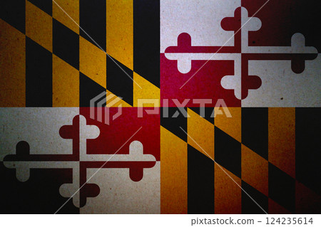Flag of Maryland on a paper Flag of Maryland on a paper 124235614