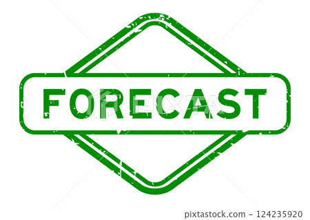 Grunge green forecast word rubber seal stamp on white background Grunge green forecast word rubber seal stamp on white background 124235920