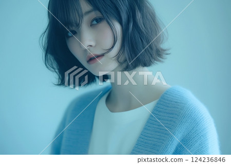 Refreshing beautiful woman "AI generated image" 124236846