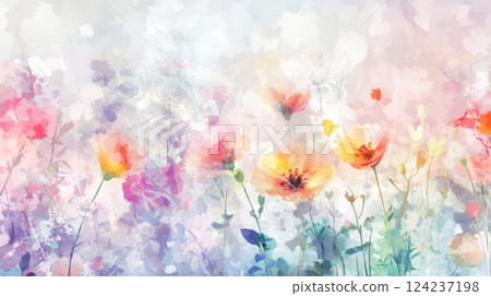 A vibrant display of soft-focus florals and dreamy textures creates a tranquil, ethereal atmosphere A vibrant display of soft-focus florals and dreamy textures creates a tranquil, ethereal atmosphere 124237198