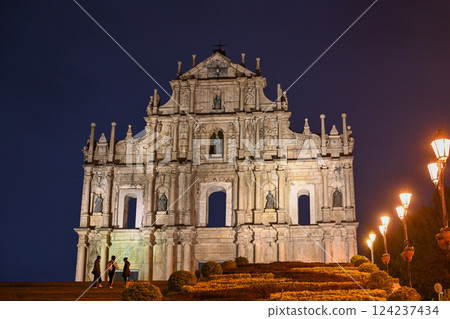 Illuminated Ruins of St. Paul's / Macau 124237434