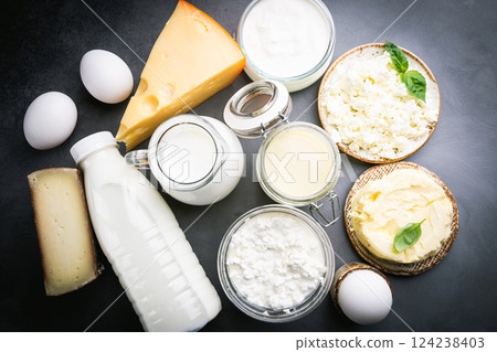 Fresh dairy products Fresh dairy products 124238403