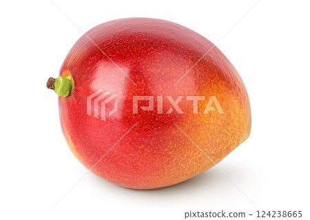 Ripe mango isolated on white background with full depth of field Ripe mango isolated on white background with full depth of field 124238665