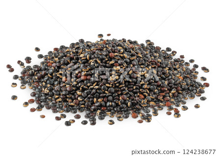 black quinoa seeds isolated on white background 124238677