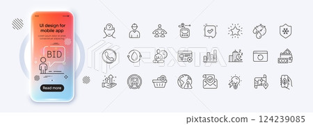 Psychology, Metro subway and Auction line icons for web app. Phone mockup gradient screen. Pack of Graph chart, Money wallet, Night city pictogram icons. Vector Psychology, Metro subway and Auction line icons for web app. Phone mockup gradient screen. Pack of Graph chart, Money wallet, Night city pictogram icons. Vector 124239085