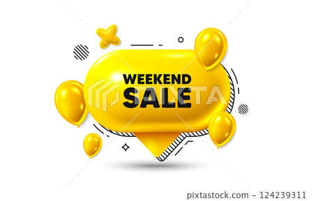 Birthday speech bubble 3d icon. Weekend Sale tag. Special offer price sign. Advertising Discounts symbol. Weekend sale chat offer. Speech bubble balloons banner. Text box balloon. Vector Birthday speech bubble 3d icon. Weekend Sale tag. Special offer price sign. Advertising Discounts symbol. Weekend sale chat offer. Speech bubble balloons banner. Text box balloon. Vector 124239311