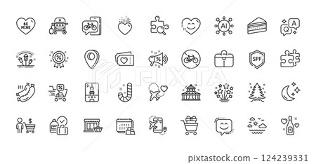 Moon, Christmas tree and Marketplace line icons pack. AI, Question and Answer, Map pin icons. Cake, Circus, Shopping trolley web icon. Honeymoon travel, Smile chat, Bike app pictogram. Vector Moon, Christmas tree and Marketplace line icons pack. AI, Question and Answer, Map pin icons. Cake, Circus, Shopping trolley web icon. Honeymoon travel, Smile chat, Bike app pictogram. Vector 124239331
