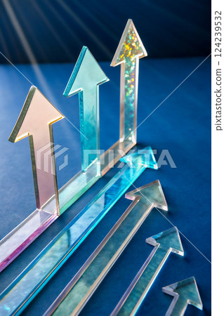 The driving force for growth, a flock of upward arrows The driving force for growth, a flock of upward arrows 124239532