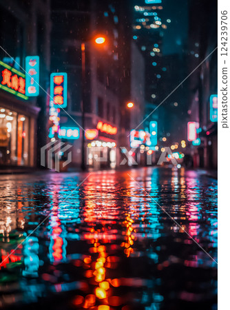City night view, sparkling carpet of light, quiet night background City night view, sparkling carpet of light, quiet night background 124239706