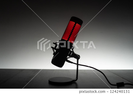 Stylish Red LED Microphone Presented in Attractive Silhouette and Elegant Design Stylish Red LED Microphone Presented in Attractive Silhouette and Elegant Design 124240131