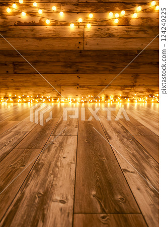 Wooden background wrapped in warm light Wooden background wrapped in warm light 124240225