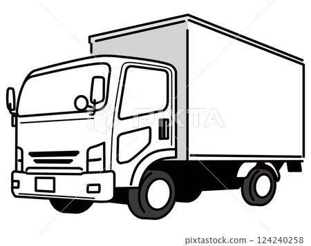 Simple illustration of a truck Simple illustration of a truck 124240258