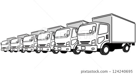 卡車的簡單圖示 卡車的簡單圖示 124240695