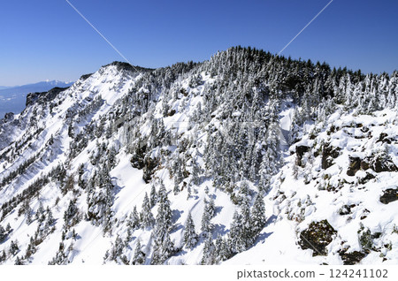Spectacular snowy scenery along the Kurobo Mountain Ridge Spectacular snowy scenery along the Kurobo Mountain Ridge 124241102